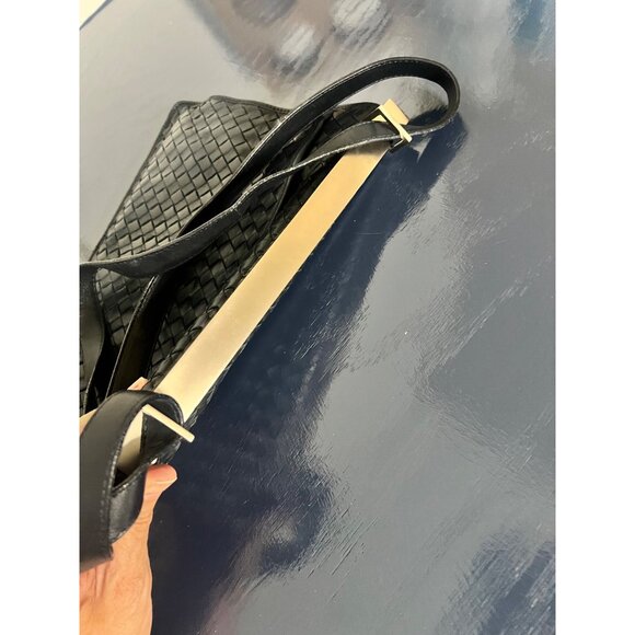 Bottega Veneta Intrecciato Navy Leather Two Way Bag - Picture 9 of 16